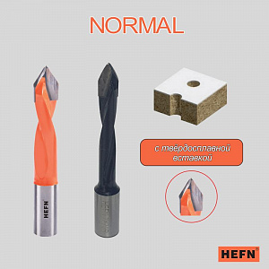 Сверло для сквозных отверстий для присадочного станка NORMAL HEFN правое D10x70 S10 RH